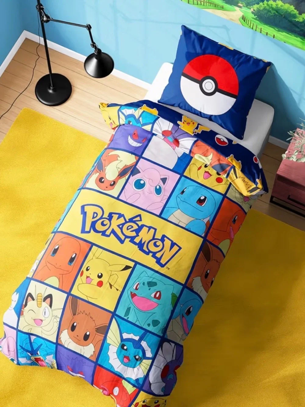 Get Trend Pokemon Reversible Single Duvet Cover Set nwot